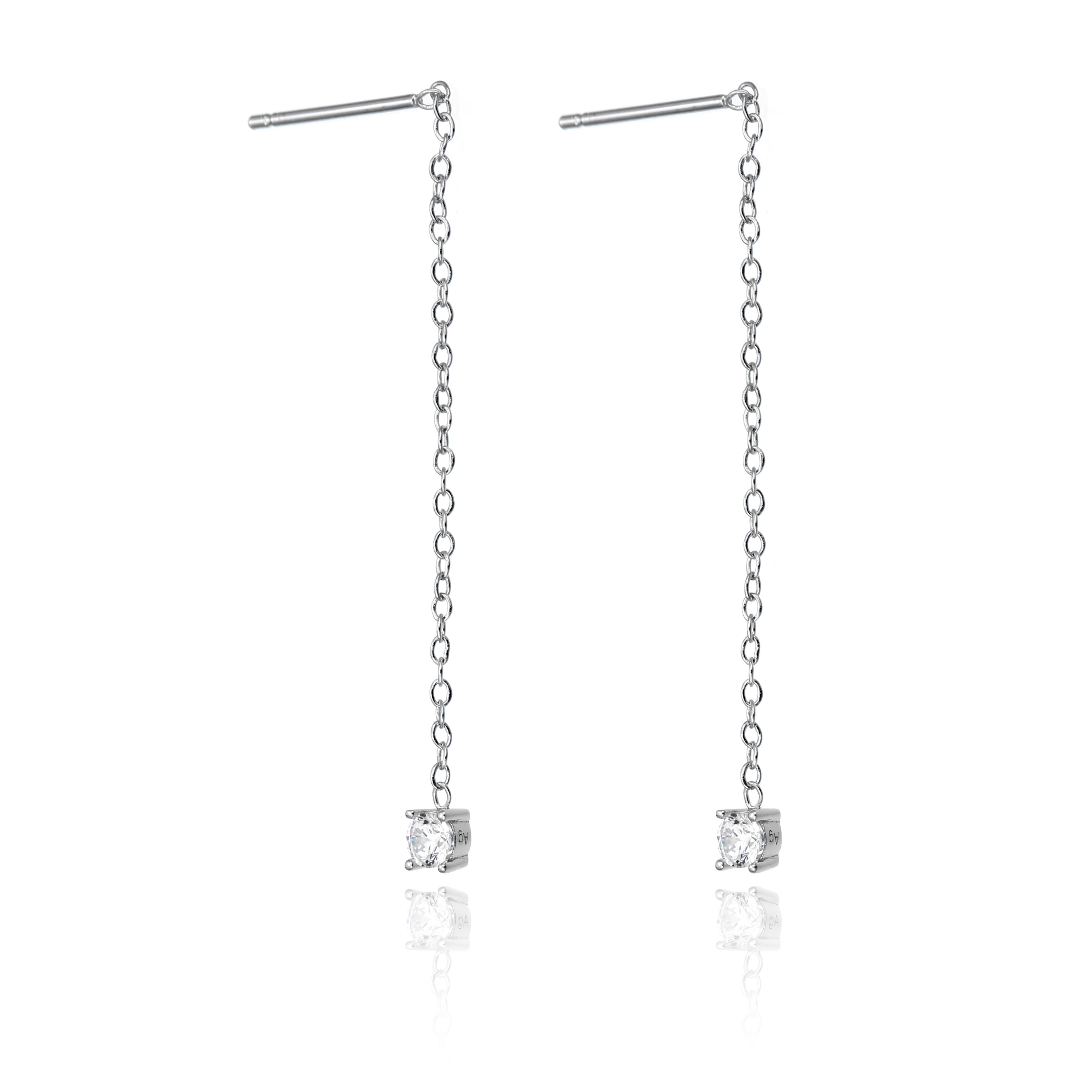 Drop White Earring