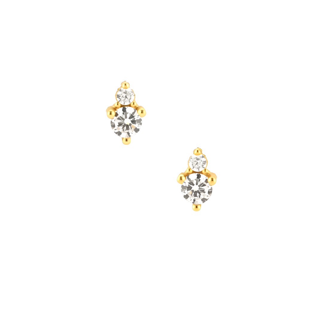 Esther White Stud Earring