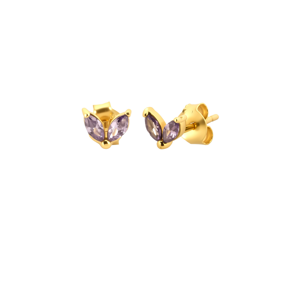 Mini Violet Petals Earring