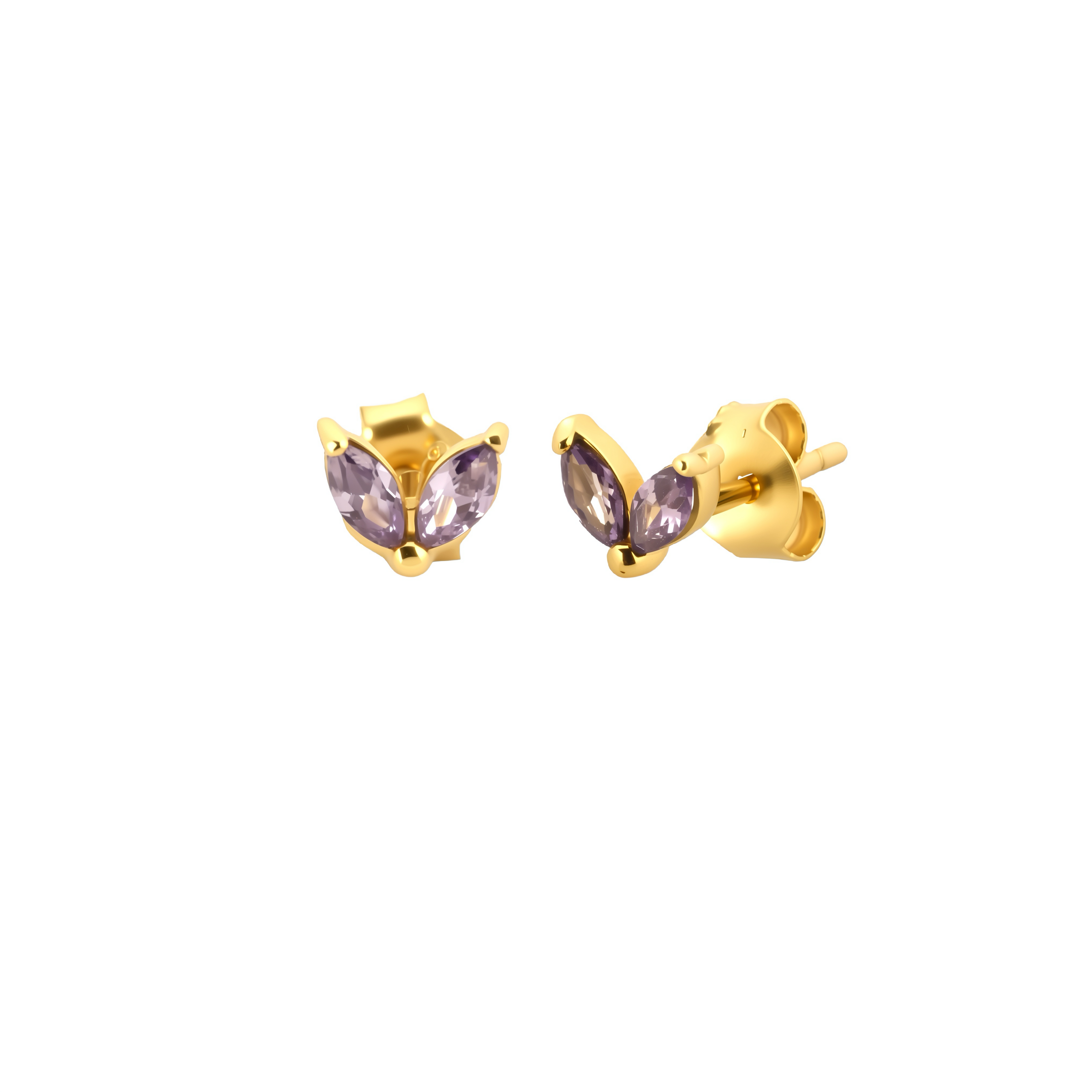 Mini Violet Petals Earring