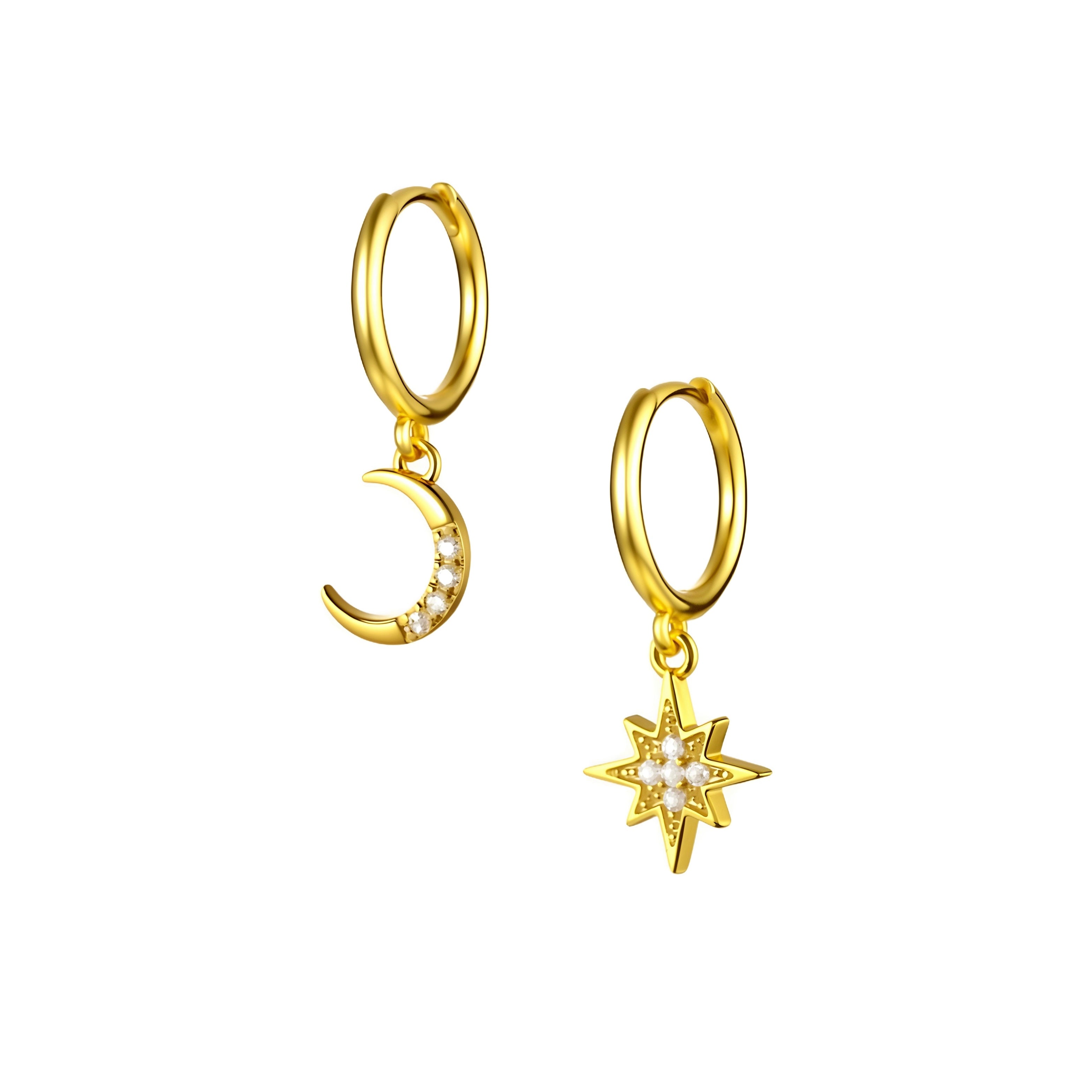 Moon & Star Earring