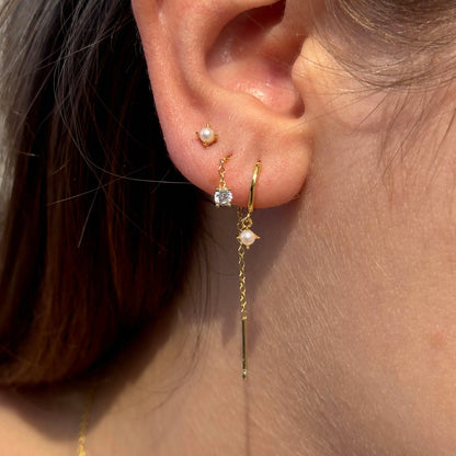 Pearly Hoop Earring