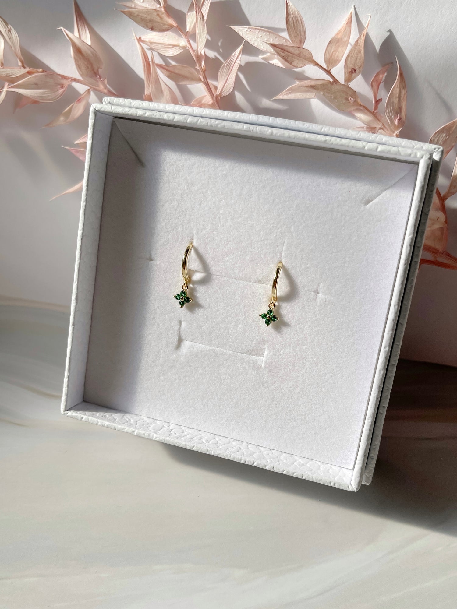 Rose Green Earring