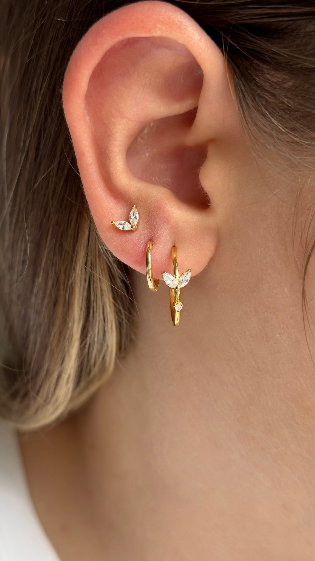 Mini Petals Hoop Earring