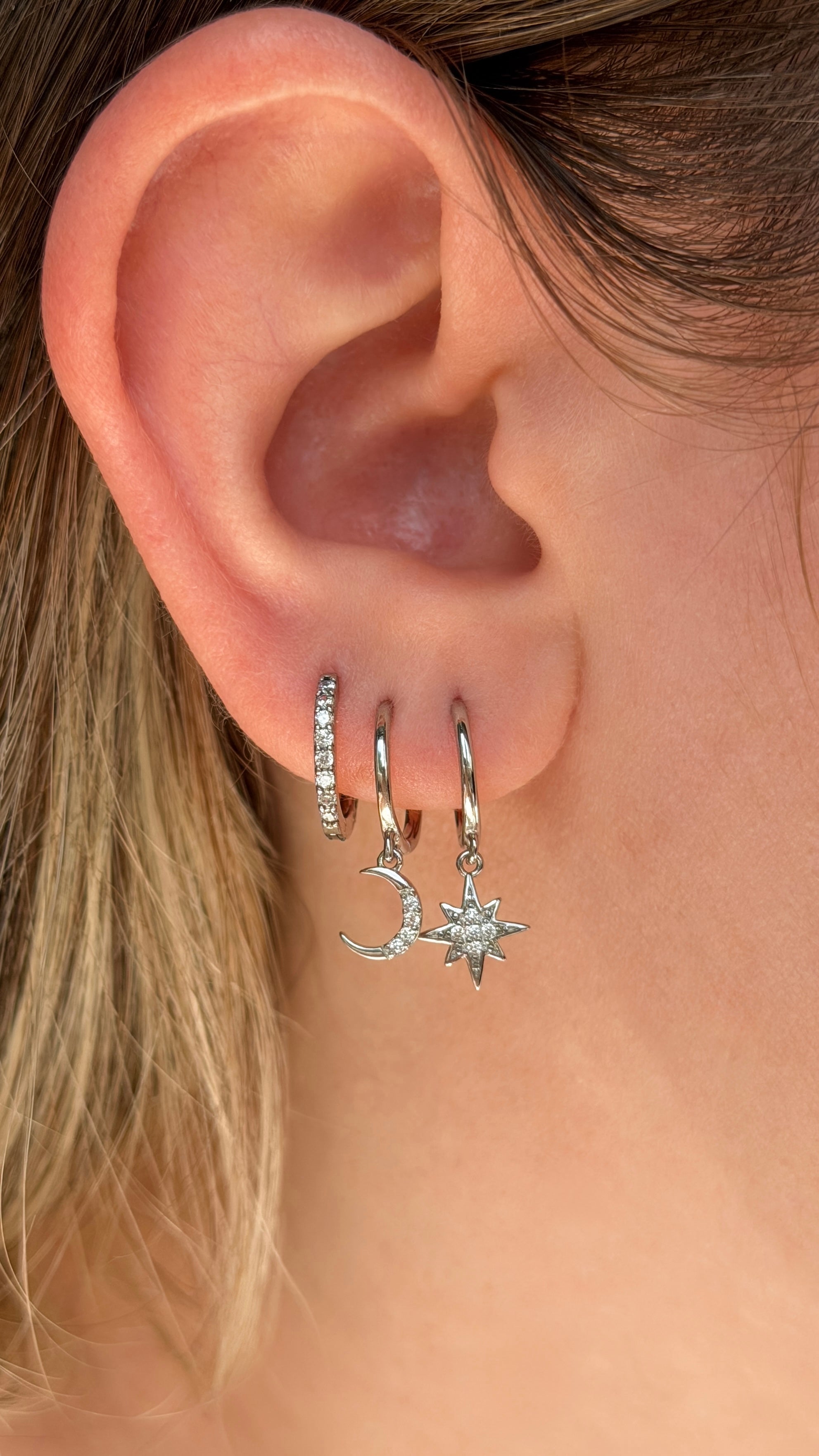 Moon &amp; Star Earring