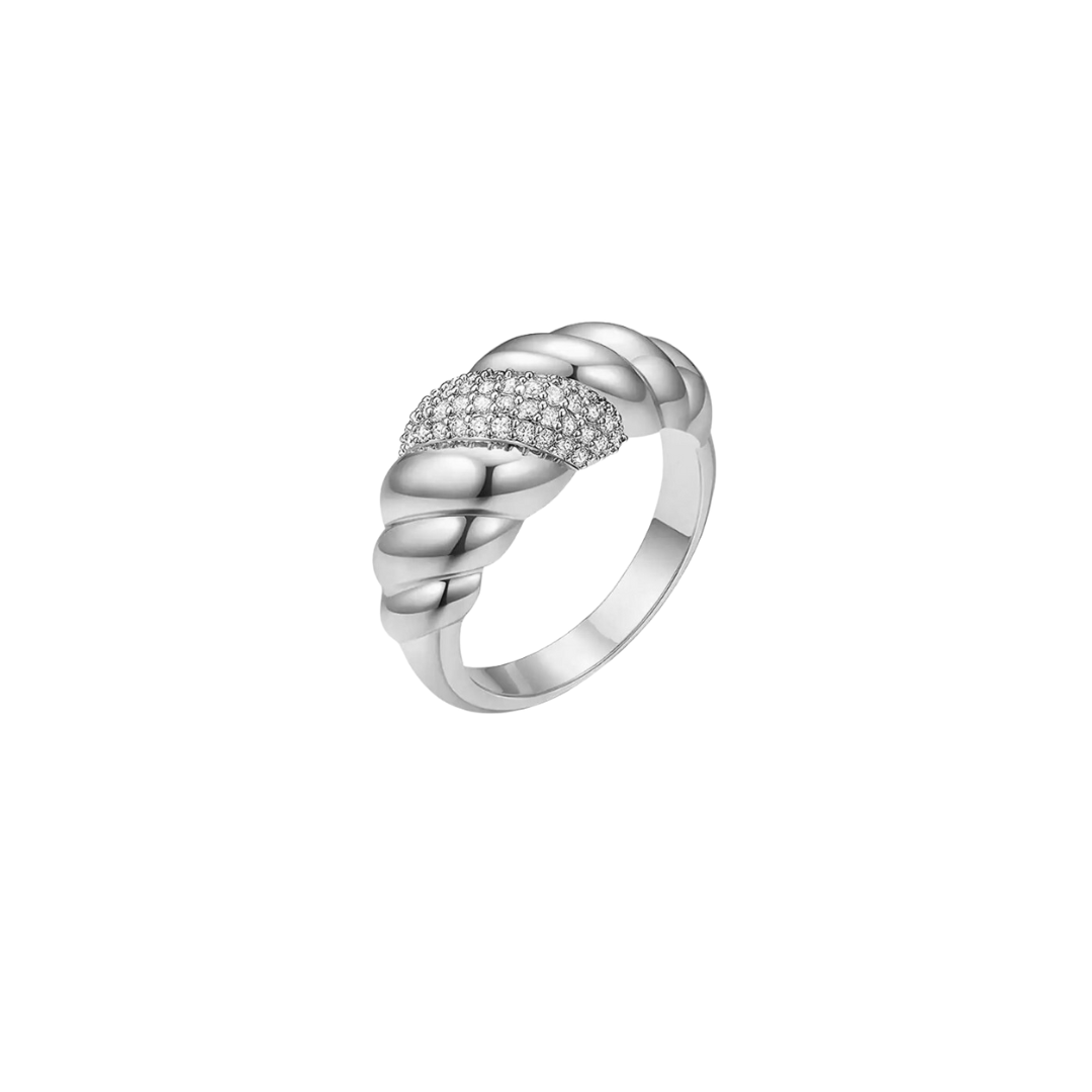 Pavé Croissant Ring