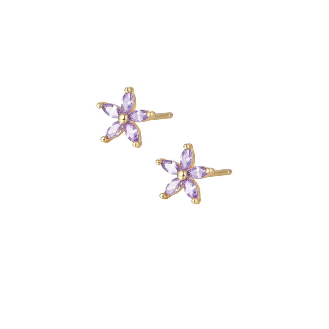 Daisy Purple Earring