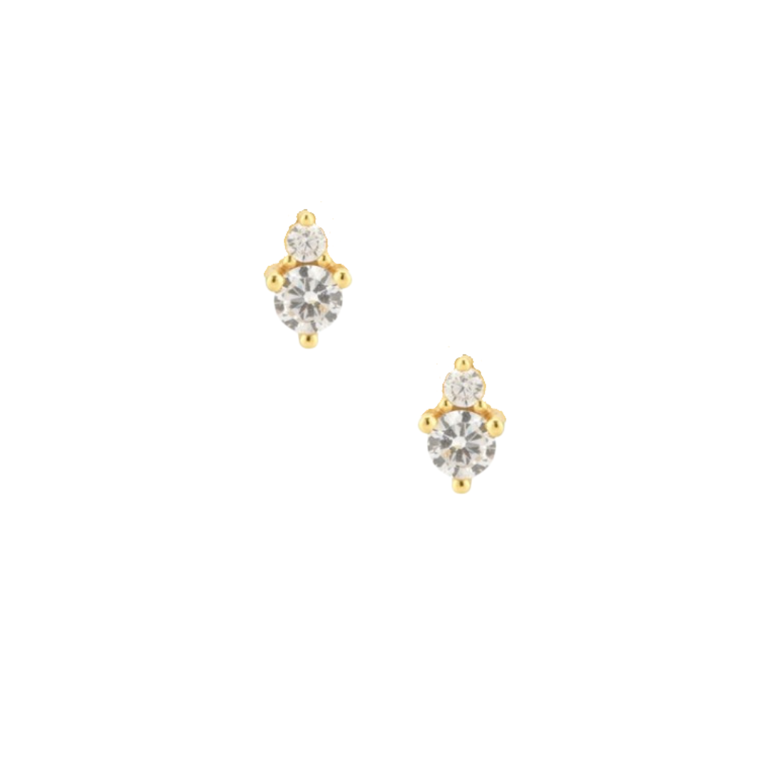 Esther White Stud Earring