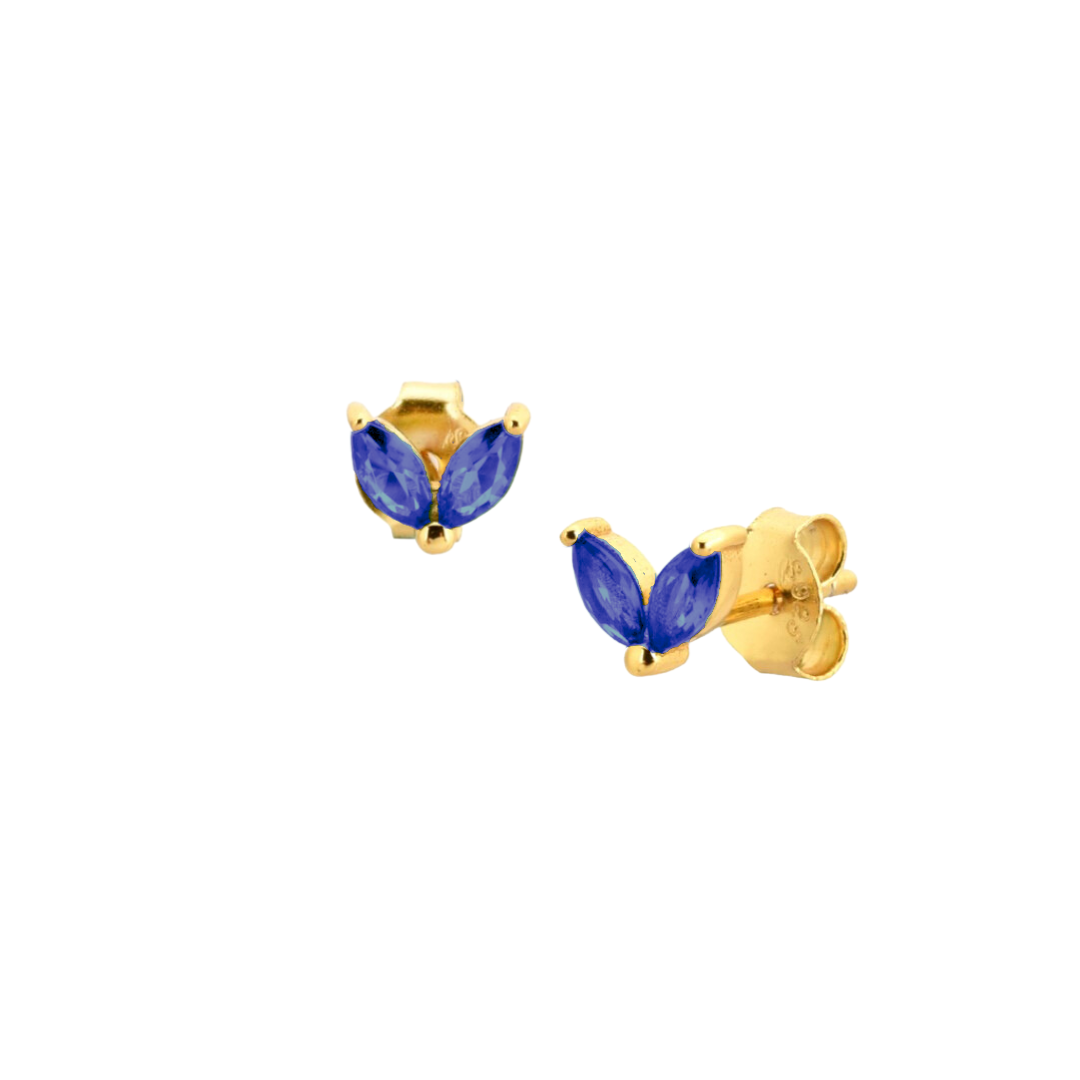 Mini Blue Petals Earring