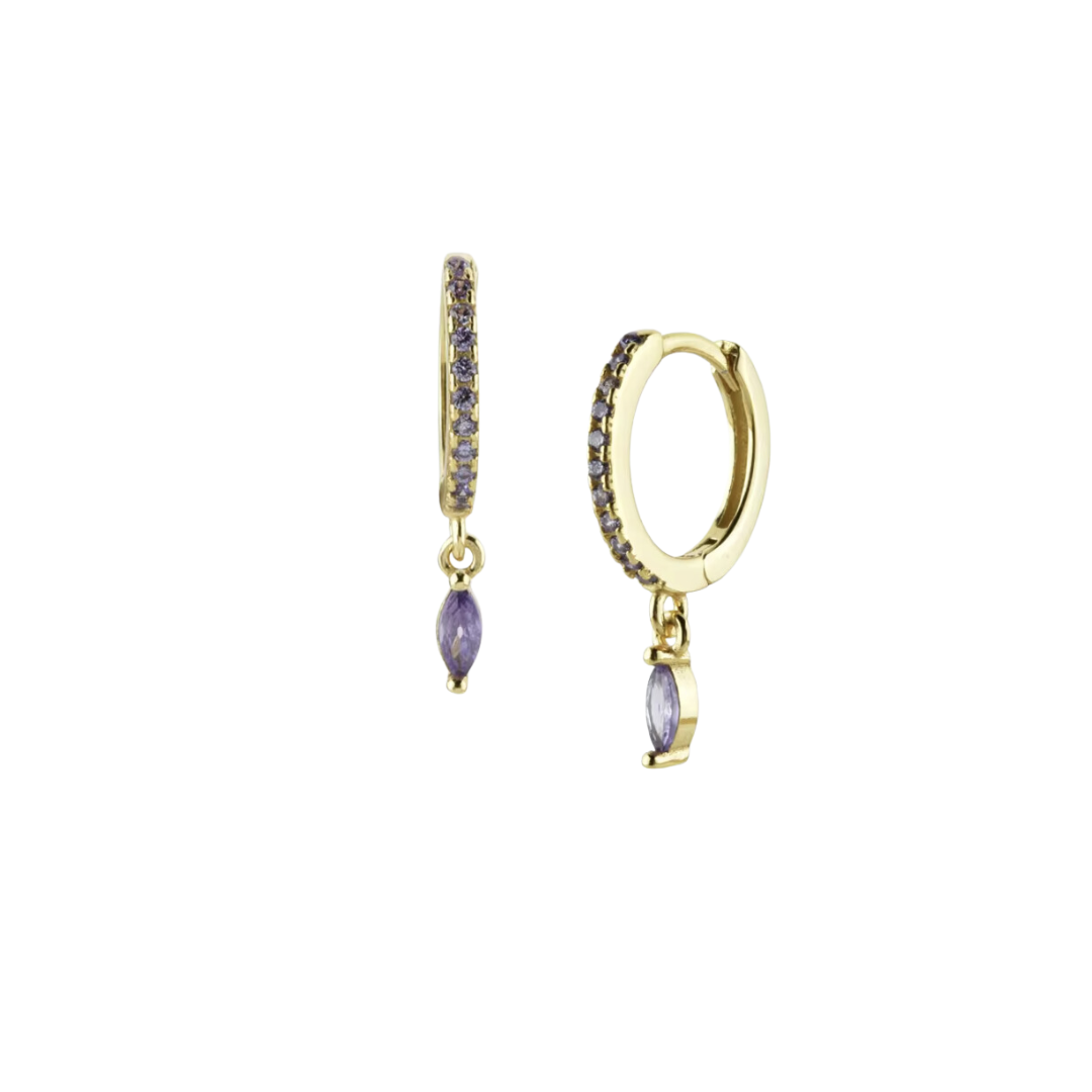 Mistletoe Purple Earring