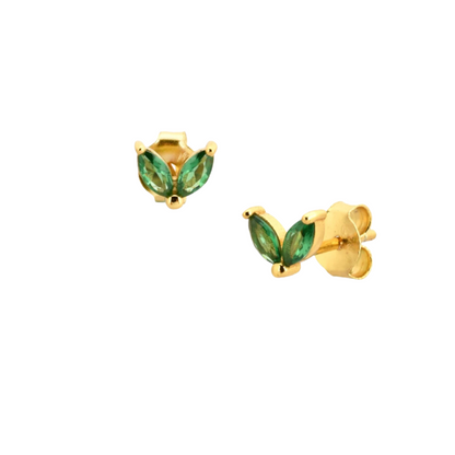 Mini Green Petals Earring