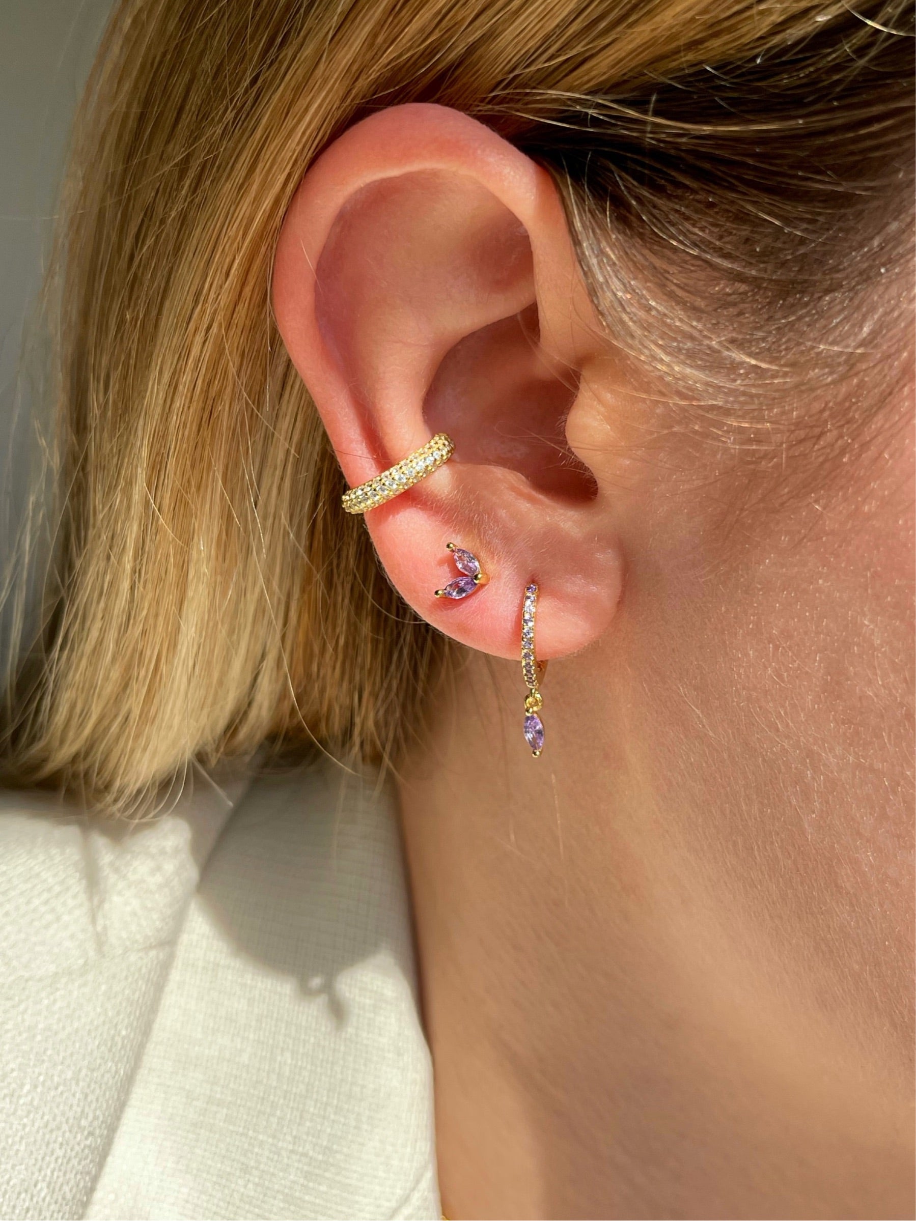 Mistletoe Purple Earring