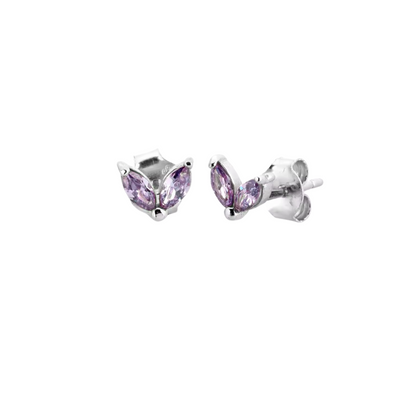 Mini Violet Petals Earring