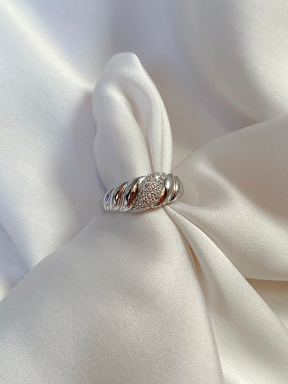 Pavé Croissant Ring