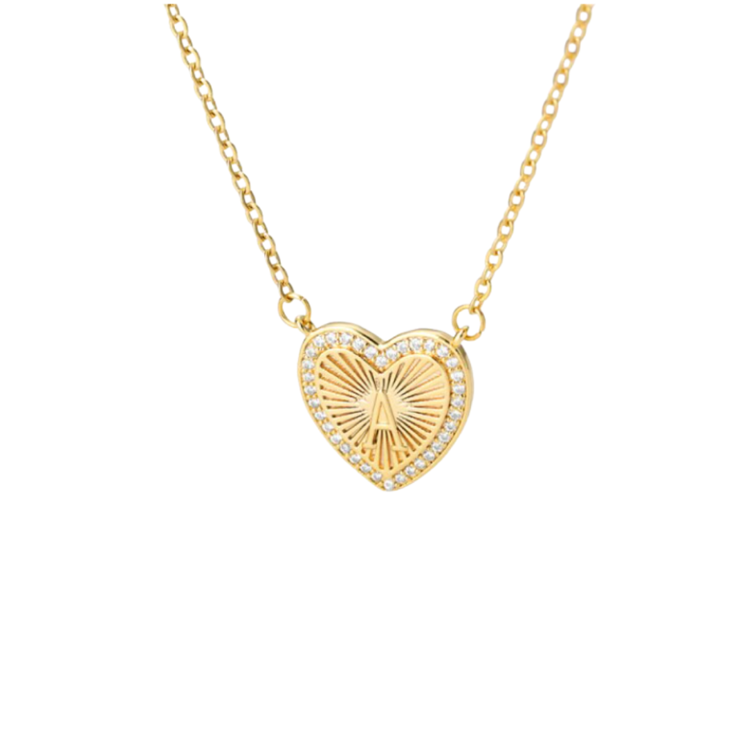 Coeur avec collier initial