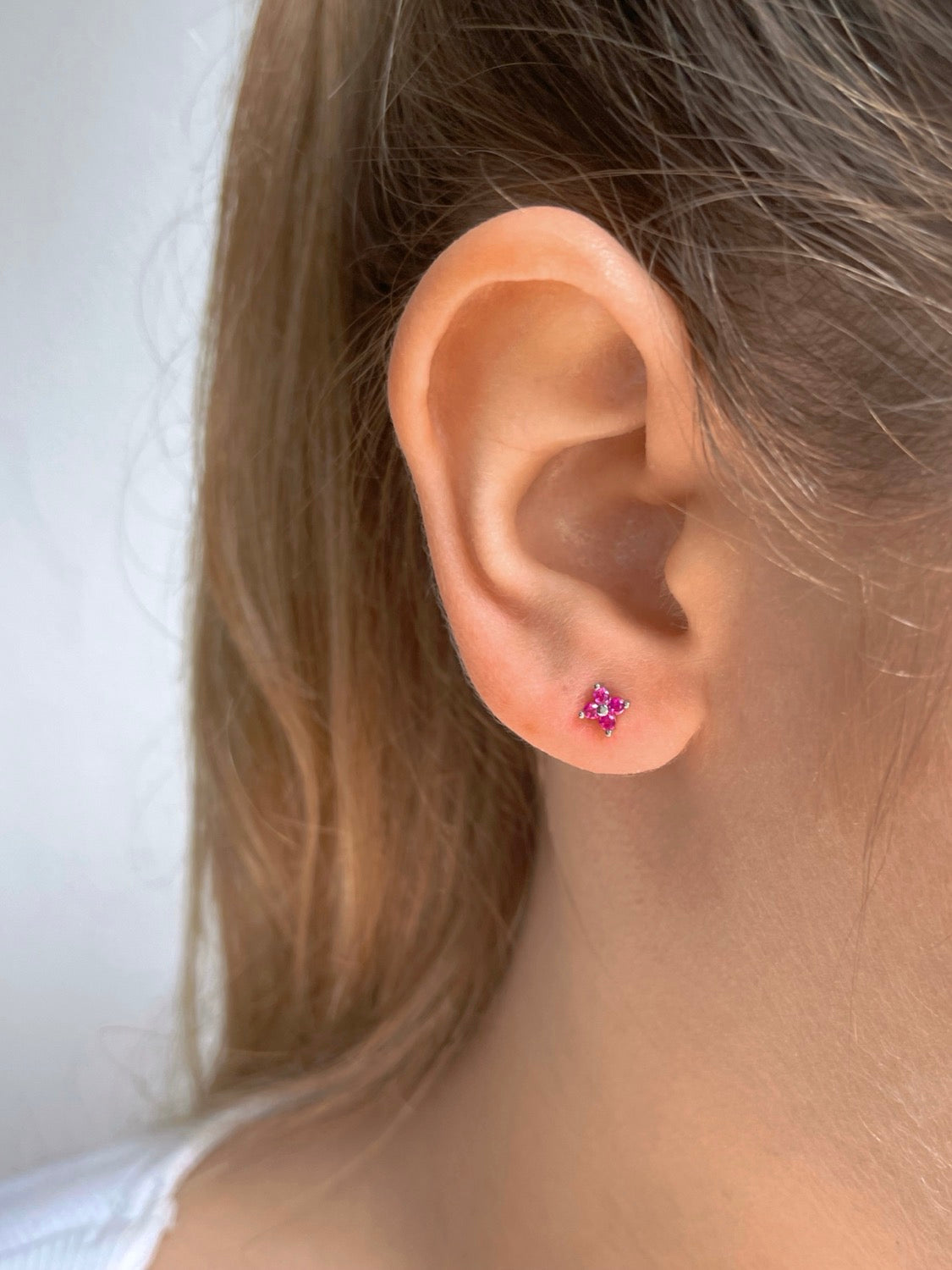 Rose Pink Stud Earring