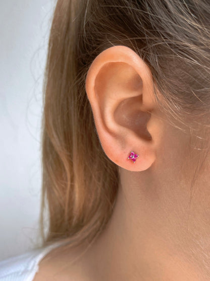 Rose Pink Stud Earring