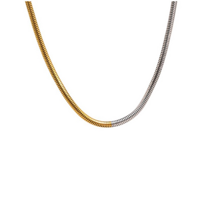 Two Tone Thick Necklace